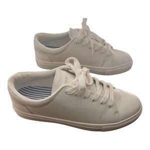 J Crew Factory Road Trip White Sneakers, Size 8.5